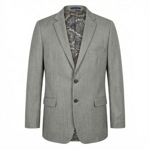 Lauren Ralph Lauren Blazer Jacket Paisley Lined Sport Coat Men 44R‎ Gray